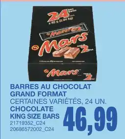 Wholesale Club BARRES AU CHOCOLAT GRAND FORMAT CERTAINES VARIÉTÉS, 24 UN offer