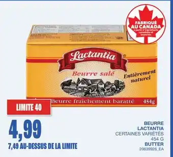 Wholesale Club BEURRE offer