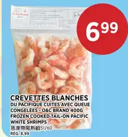 Kim Phat O&C BRAND 400G FROZEN COOKED TAIL-ON PACIFIC WHITE SHRIMPS offer
