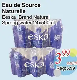 Marche C&T Eeska Brand Natural Sprong water offer