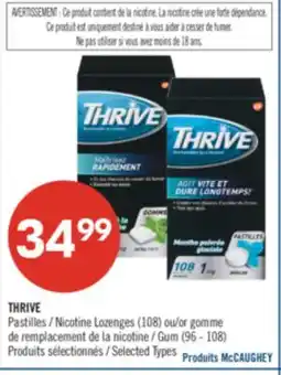 Pharmaprix THRIVE Nicotine Lozenges (108) or Gum (96 - 108) offer