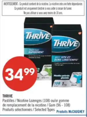 Pharmaprix THRIVE Nicotine Lozenges (108) or Gum (96 - 108) offer