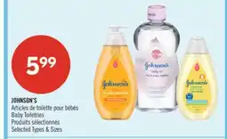 Pharmaprix JOHNSON'S Baby Toiletries offer