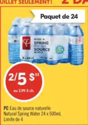 Pharmaprix PC Natural Spring Water offer