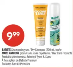 Pharmaprix BATISTE Dry Shampoo 200mL MARC ANTHONY Hair Care Products offer