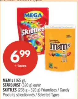 Pharmaprix M&M's (165 g), STARBURST (320 g) or SKITTLES (235 g - 320 g) Candy offer