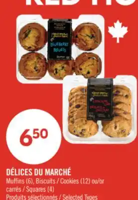 Pharmaprix DÉLICES DU MARCHÉ Muffins (6), Cookies (12) or Squares (4) offer