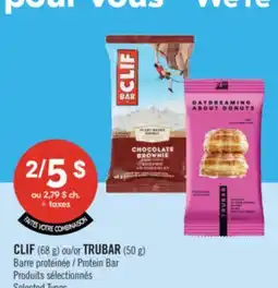 Pharmaprix CLIF (68 g) or TRUBAR (50 g) Protein Bar offer