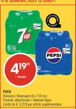 Pharmaprix PEPSI Beverages (6 x 710 mL) offer