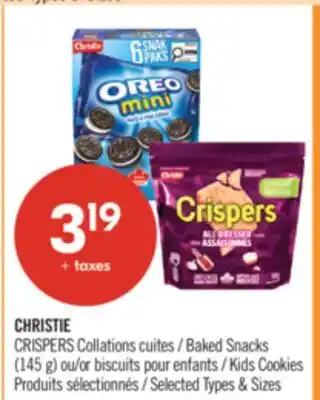 Pharmaprix CHRISTIE CRISPERS Baked Snacks (145 g) or Kids Cookies offer