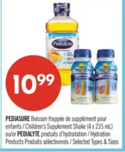 Pharmaprix PEDIASURE Children's Supplement Shake (4 x 235 mL) or PEDIALYTE Hydration Products offer