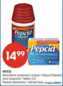 Pharmaprix PEPCID Antacid Chewable or Tablets (25) offer