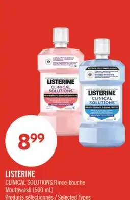 Pharmaprix LISTERINE CLINICAL SOLUTIONS Mouthwash offer