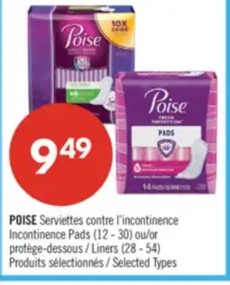 Pharmaprix POISE (12 - 30) or Liners (28 - 54) offer