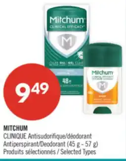 Pharmaprix MITCHUMCLINIQUE Antiperspirant/Deodorant offer