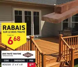 Matério BOIS TRAITÉ TANATONE offer