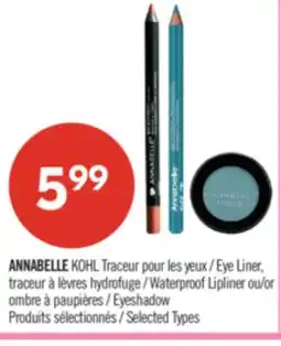 Pharmaprix ANNABELLE KOHL Eye Liner, Waterproof Lipliner or Eyeshadow offer