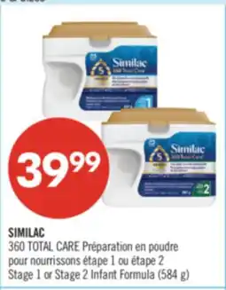Pharmaprix SIMILAC 360 TOTAL CARE Stage 1 or Stage 2 Infant Formula offer