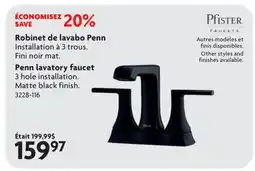 Home Hardware Penn lavatory faucet offer