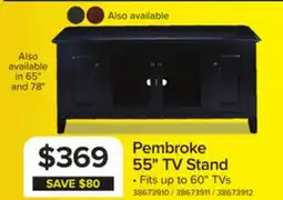 Leon's Pembroke 55 TV Stand - Black offer