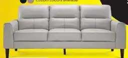 Leon's Verissimo Leather Sofa - Silver offer