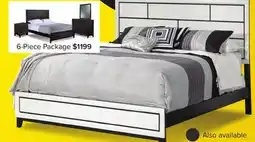 Leon's Fog 3-Piece Queen Bed - White, Black offer