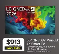 Leon's LG 65 QNED evo AI QNED82 Mini LED 4K webOS TV - 65QNED82BUA.ACC offer