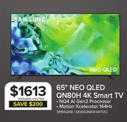 Leon's Samsung 65 Neo QLED QN80H 4K Vision AI Smart TV offer