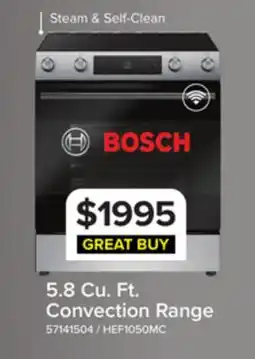 Leon's Bosch 5.8 Cu. Ft. Convection Range-HEF1050MC offer