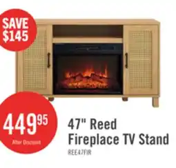 The Brick Reed 47 Contemporary Electric Fireplace with Storage – Light Teak offer