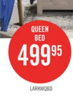 The Brick Lark Panel Bed with Headboard & Frame, Chevron Pattern, Rustic White - Queen Size offer