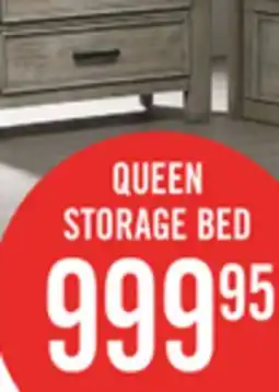 The Brick Levi Platform Storage Bed with Headboard & Frame, Wooden, Drift Grey - Queen Size offer
