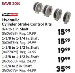Princess Auto Hydroworks Hydraulic Cylinder Stroke Control Kits offer
