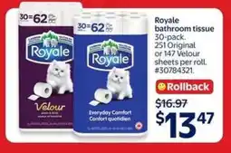 Walmart ROYALE BATHROOM TISSUE offer