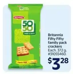 Walmart Britannia Fifty Fifty Family pack Crackers offer