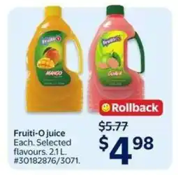 Walmart Fruit-O juice offer