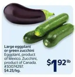 Walmart Large Eggplant or Green Zucchini offer