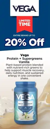 Metro Vega Protein + Supergreens Vanilla offer