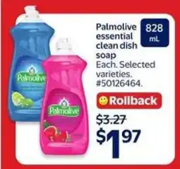Walmart Palmolive essential clean dish soap offer