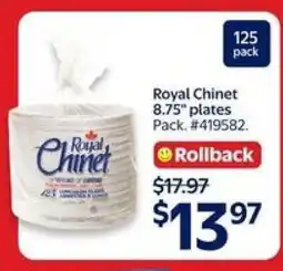 Walmart Royal Chinet 8.75 Plates offer