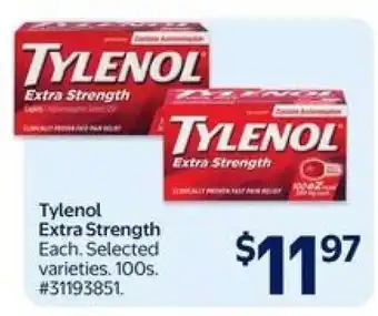 Walmart Tylenol Extra Strength offer
