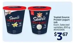 Walmart Yoplait Source protein yogurt tub offer