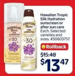 Walmart Hawaiian Tropic Silk Hydration offer