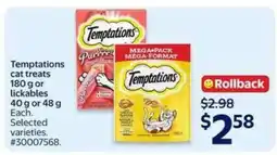 Walmart TEMPTATIONS CAT TREATS offer