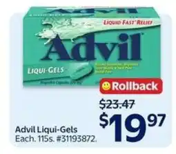 Walmart Advil Liqui-Gels offer