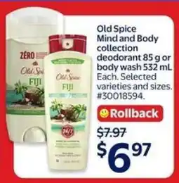 Walmart Old Spice Mind and Body collection offer