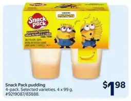 Walmart Snack Pack Pudding offer