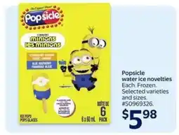 Walmart Popsicle water ice novelties offer