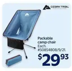 Walmart Packable camp chair offer