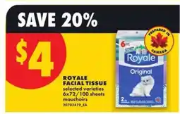 No Frills Royale Facial Tissue offer